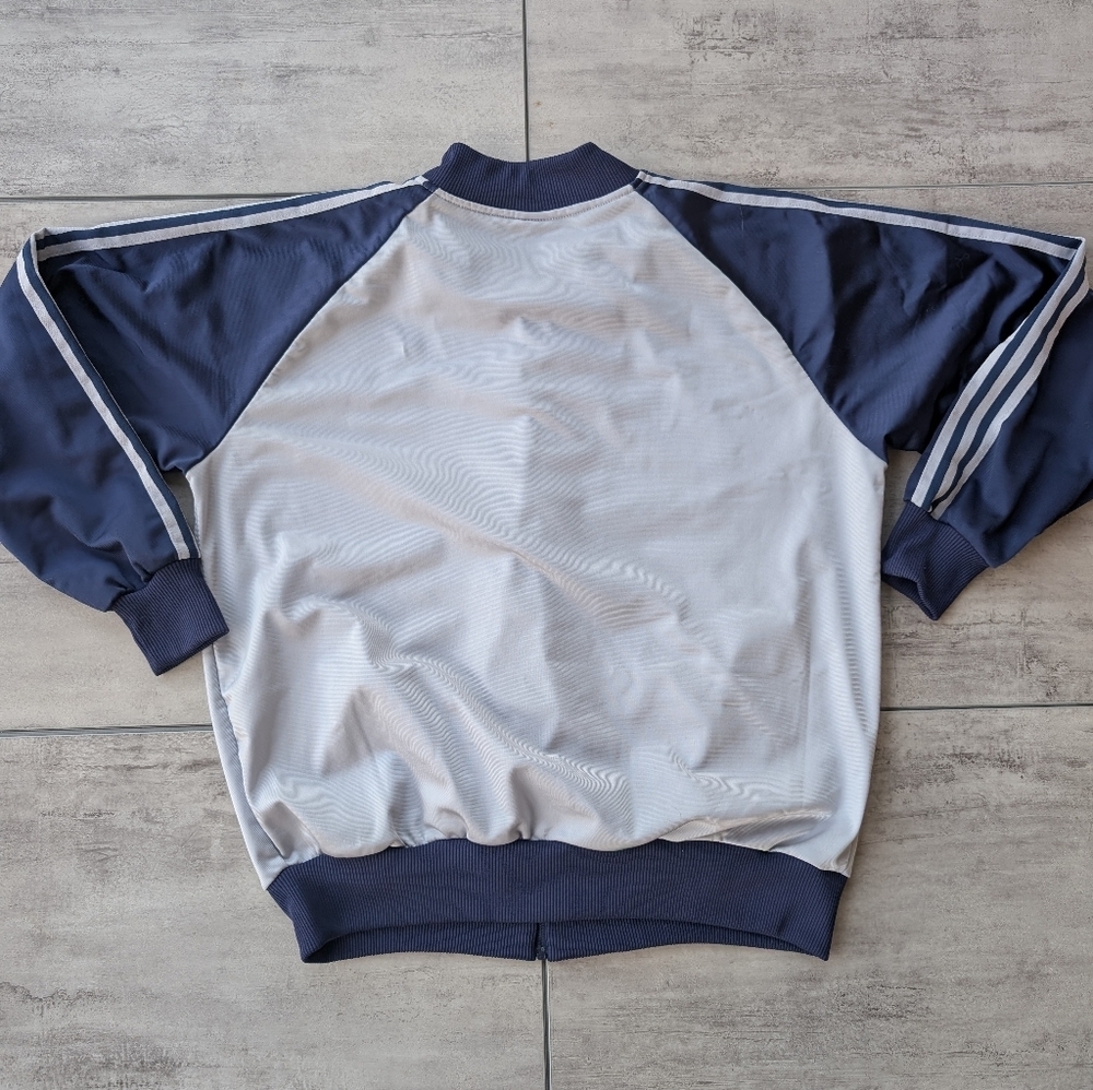 Vintage MacGregor Navy Grey Full Zip Lightweight Colorblock Track Jacket Mens XL - Picture 6 of 8